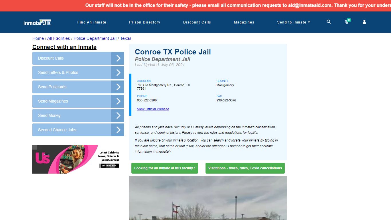 Conroe TX Police Jail & Inmate Search - Conroe, TX